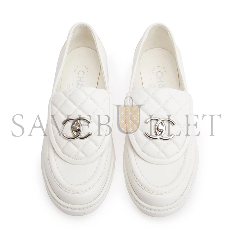 CHANEL QUILTED LEATHER CC TURNLOCK LOAFERS G45474